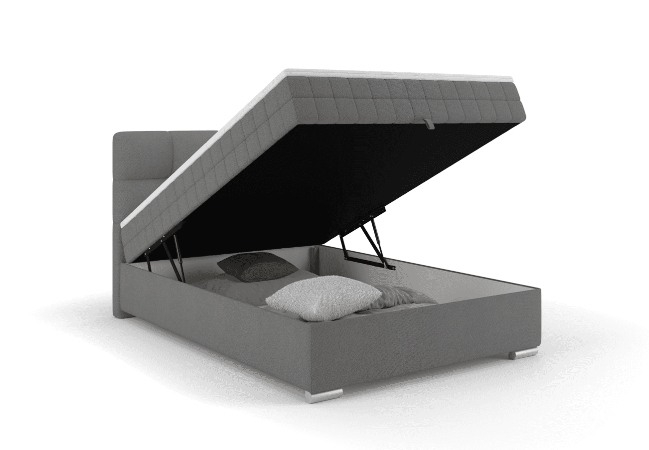 Elvisia Manželská posteľ ALPINA Boxspring | 120 x 200 cm Farba: Tmavá sivá / Vinci 14 – Obrázok 16