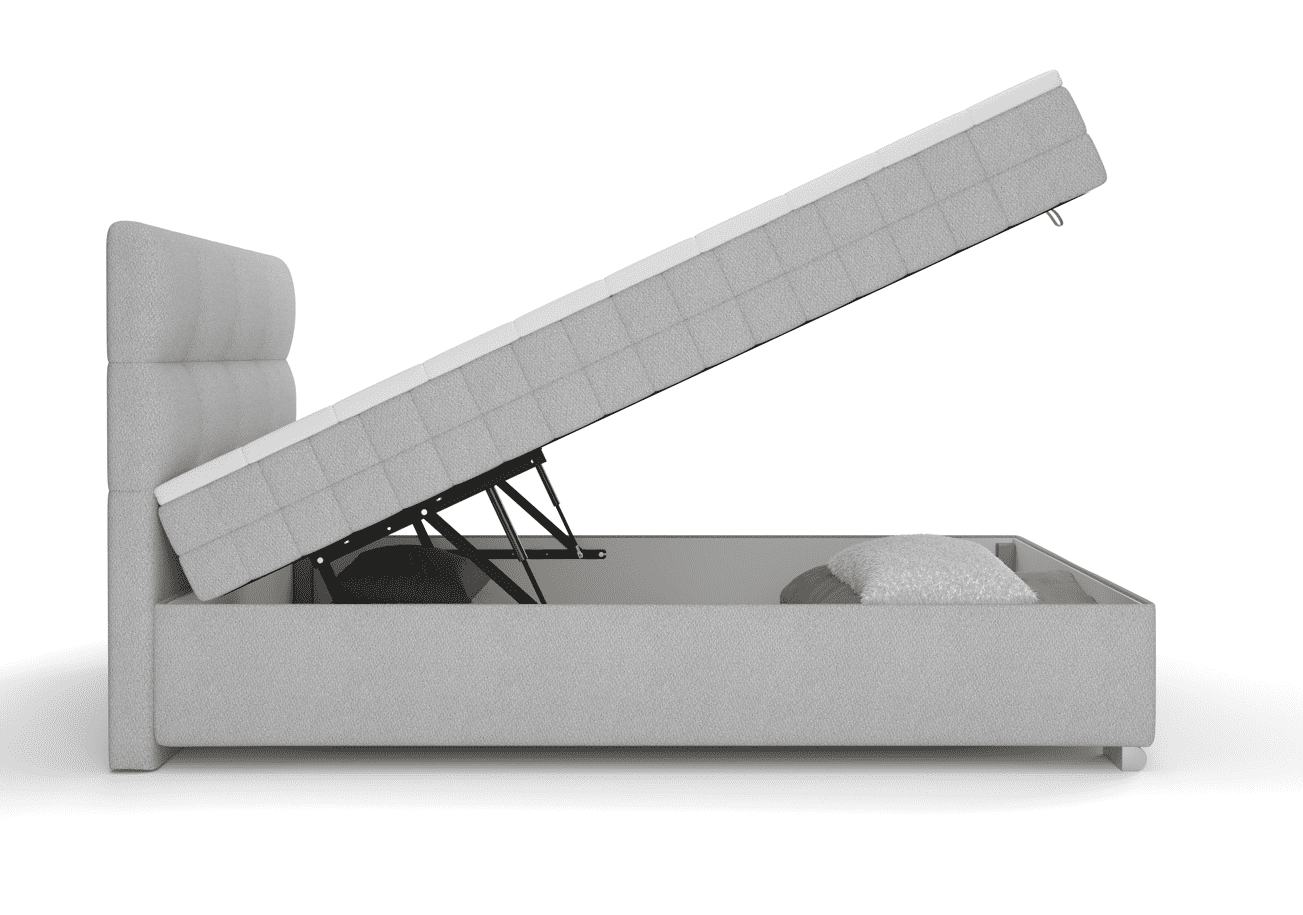 Elvisia Manželská posteľ ALPINA Boxspring | 120 x 200 cm Farba: Tmavá sivá / Vinci 14 – Obrázok 12