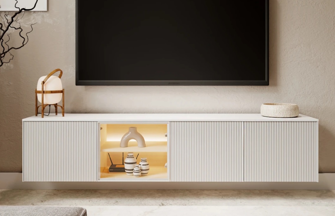 Dig-net nábytok TV stolík BALIO LB-05B s LED osvetlením – Obrázok 2