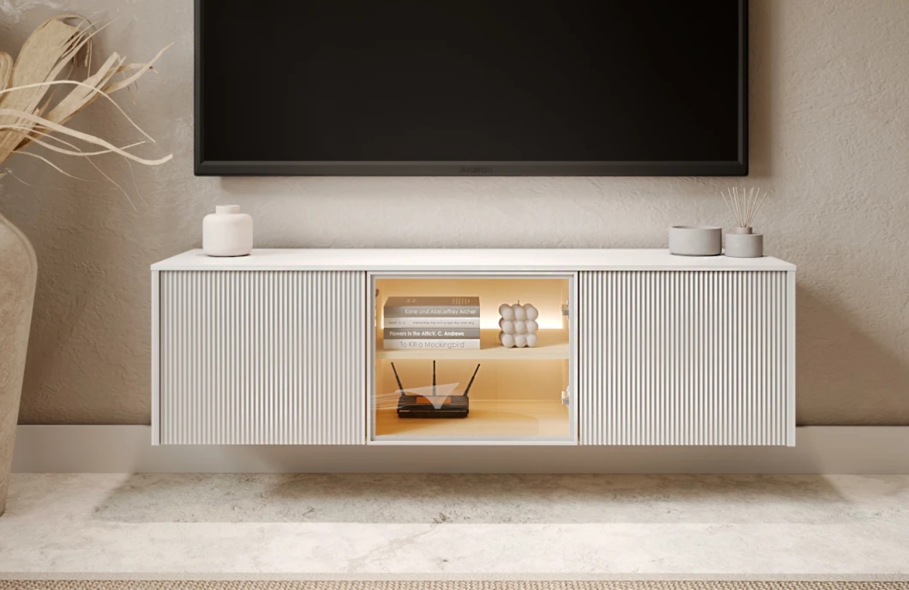 Dig-net nábytok TV stolík BALIO LB-06B s LED osvetlením – Obrázok 2