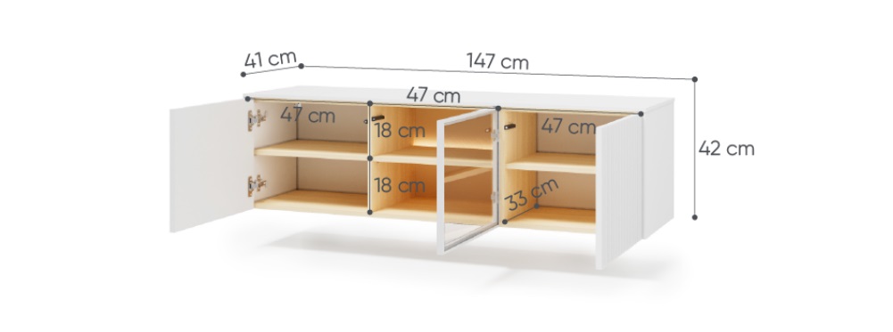 Dig-net nábytok TV stolík BALIO LB-06B s LED osvetlením – Obrázok 6