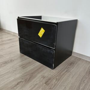 Elvisia Skrinka pod umývadlo DELAY čierna 60 cm | zmontovaná