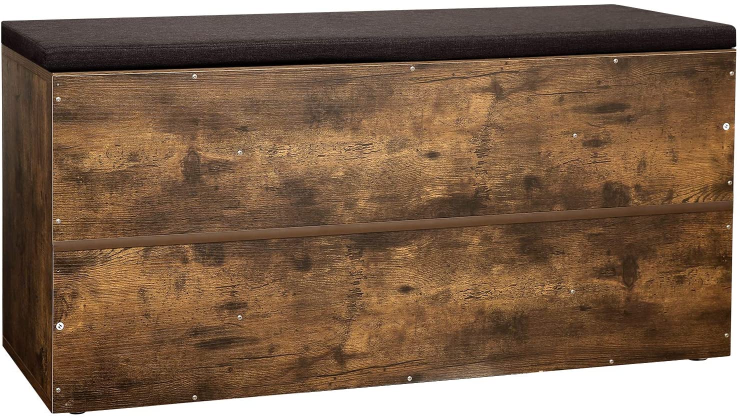 VASAGLE Botník so sedákom 10 políc hnedý 104 x 48 x 30 cm – Obrázok 6