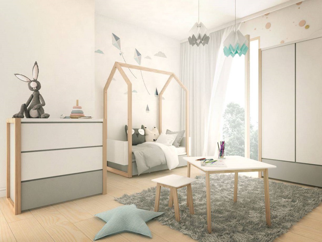 ArtBel Detský set stôl & stolička WOODY Farba: Ružová – Obrázok 2