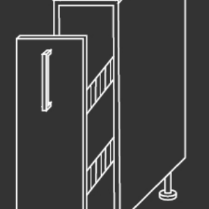 ArtExt Kuchynská linka FLORENCE mat Kuchyňa: Spodná skrinka D/15 /Kargo (ŠxVxH) 15 x 82 x 50 cm