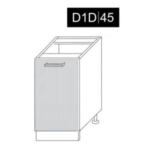 ArtExt Kuchynská linka FLORENCE mat Kuchyňa: Dolná skrinka D1D/45 / (ŠxVxH): 45 x 82 x 50 cm