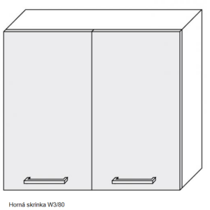 ArtExt Kuchynská linka FLORENCE mat Kuchyňa: Horná skrinka W3/80 / (ŠxVxH) 80 x 72 x 32,5 cm