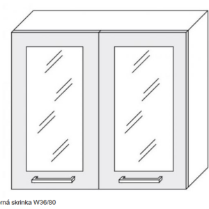 ArtExt Kuchynská linka FLORENCE mat Kuchyňa: Horná skrinka W3S/80 / (ŠxVxH) 80 x 72 x 32,5 cm