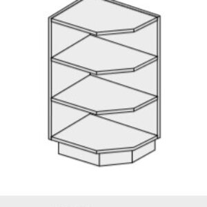 ArtExt Kuchynská linka FLORENCE mat Kuchyňa: Spodná rohová skrinka D6/30 / (ŠxVxH) 30 x 82 x 56,5 cm