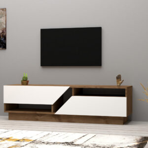 ASIR TV stolík KOZA orech, biely