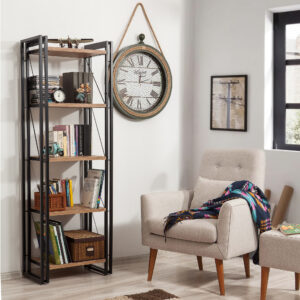 ASIR Regál na knihy COSMO PENTA borovica atlantická, čierna