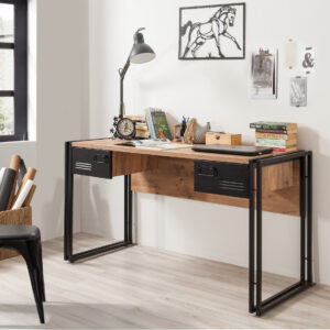 ASIR Písací stôl COSMO SIESTA Atlantická borovica, čierna