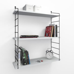 ASIR Nástenná polica ARMONI 3 biela, čierna