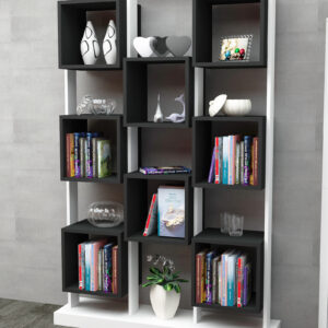 ASIR Regál EDGE biely, čierny