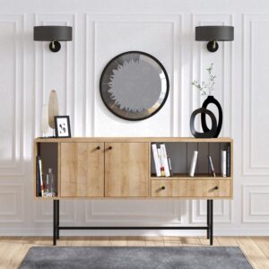 ASIR Komoda FREYA dub, čierna