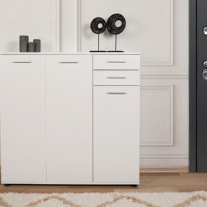 ASIR Skriňa na topánky DOORS 3+2, biela