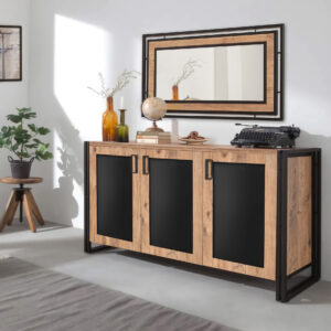 ASIR Komoda ARCAS FREDA z atlantickej borovice, čierna