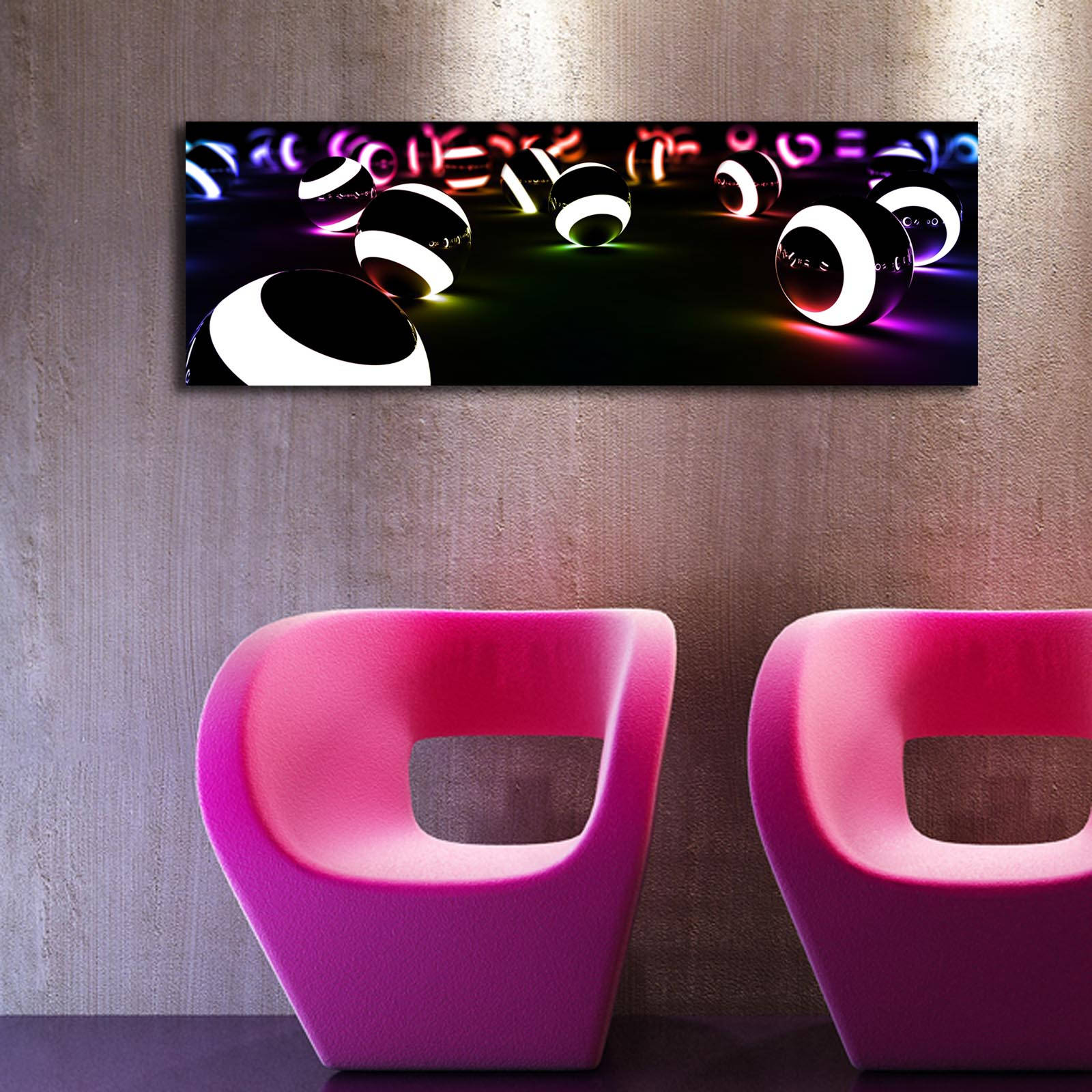ASIR Obraz na plátne SVITIACE GULE 90 cm s LED podsvietením – Obrázok 2