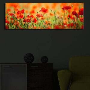 ASIR Obraz na plátne VLČIE MAKY s LED podsvietením 30 cm