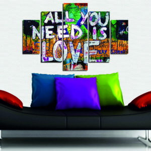 ASIR Sada nástenných obrazov ALL YOU NEED IS LOVE 92 cm MDF