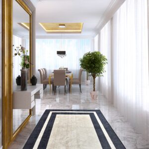 ASIR Koberec 80 x 150 BLACK FRAME béžová, antracitová