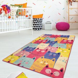 ASIR Koberec 140 x 190 FAREBNÉ KOČKY viac farieb