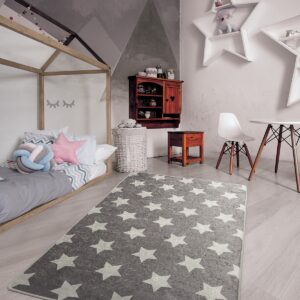 ASIR Koberec 140 x 190 STARS sivý