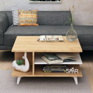 ASIR Konferenčný stolík SKULL dub biely