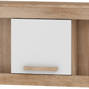 ArtCross Polica MAXIMUS | MXS-21 Farba: Dub sonoma svetlý / biely lesk