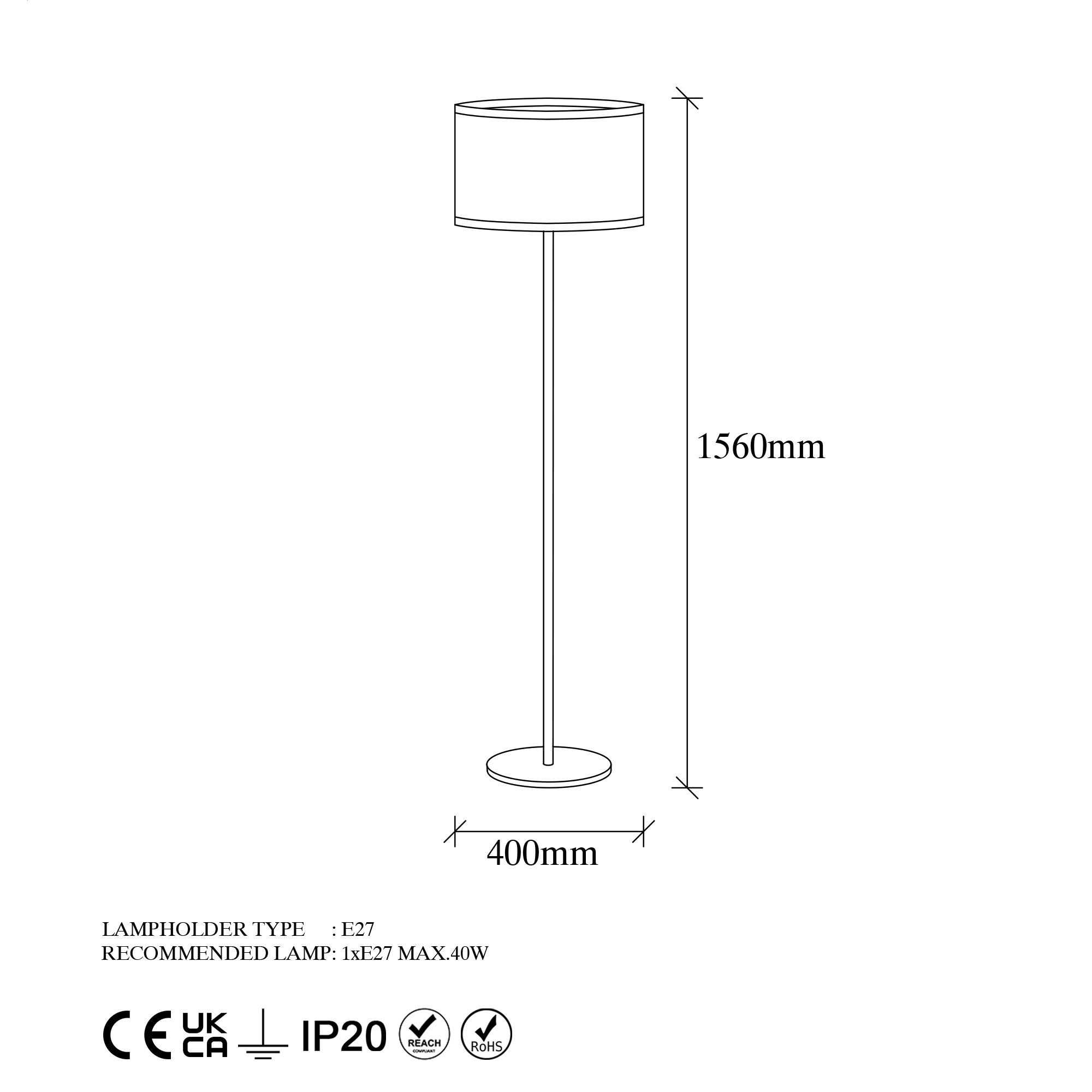 ASIR Stojacia lampa WAY-11613 čierna – Obrázok 4