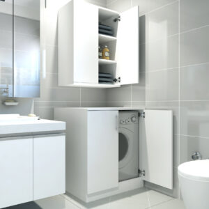 ASIR Kúpeľňová skrinka SU so skrinkou na práčku biela