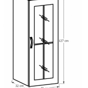 Tempo Kondela Kuchynská linka Provance Provance: Horná skrinka W40S – 40x127x32 cm