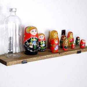 ASIR Nástenná polica LAM009 čierny orech