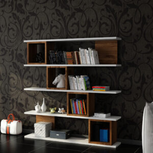 ASIR Regál WIND biely orech