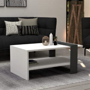 ASIR Konferenčný stolík FUNDA antracitová biela