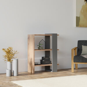 ASIR Knižnica OVA antracitová borovica atlantic