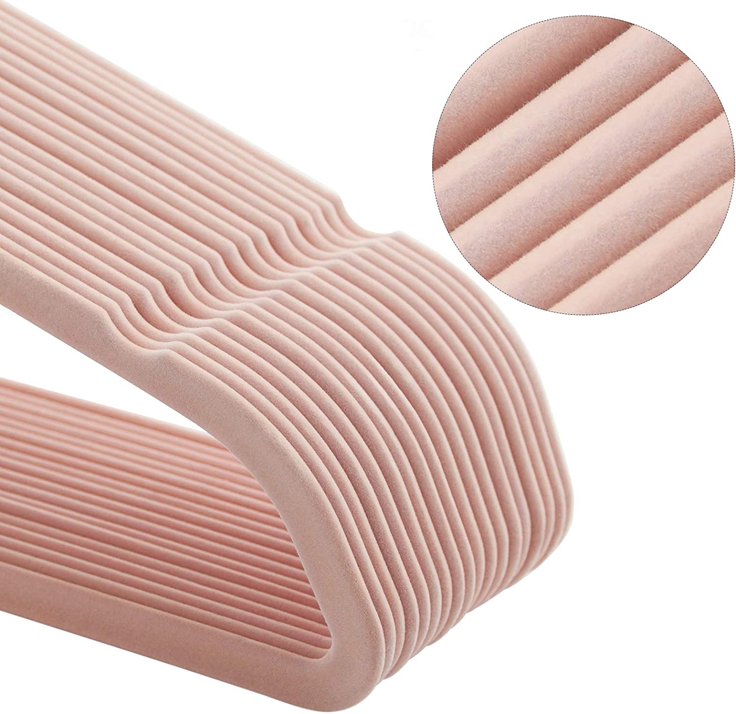 SONGMICS Vešiaky na šaty ružové 45 cm 50 ks – Obrázok 5
