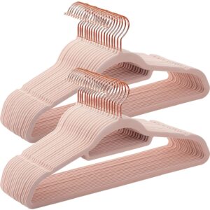 SONGMICS Vešiaky na šaty ružové 45 cm 50 ks