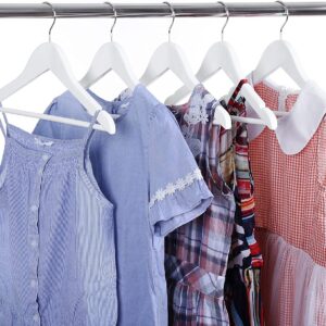 SONGMICS Detský drevený vešiak biely 35 cm 20 ks