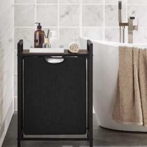 VASAGLE Kôš na bielizeň s kovovým rámom 65 l čierny