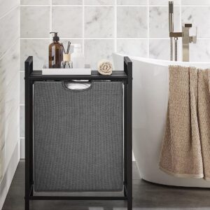 VASAGLE Kôš na bielizeň s kovovým rámom 65 l sivý