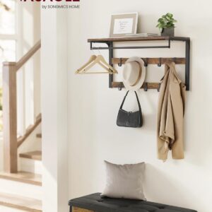 VASAGLE Nástenný vešiak do predsiene s policou a držiakom