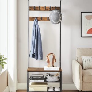 VASAGLE Predsieňový vešiak s botníkom a lavicou 2 police