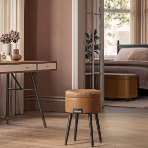 VASAGLE Stolička EKHO s úložným priestorom hnedá