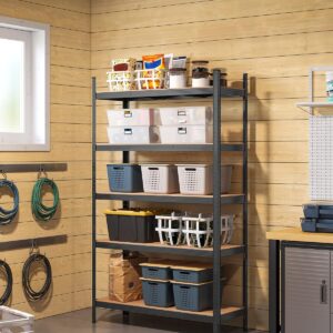 SONGMICS Vysoký nákladný regál 5 políc čierna