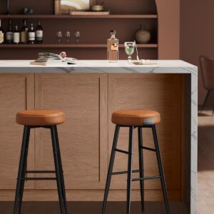 VASAGLE Barová stolička EKHO 76 cm hnedá 2 ks