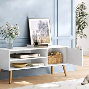 VASAGLE TV stolík SCANDI 120 cm biely