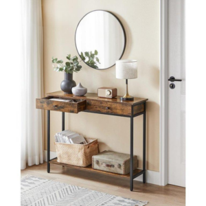 VASAGLE Konzolový stolík VINCYER 100 x 80 x 30 cm hnedý