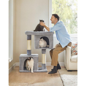 FEANDREA Škrabadlo pre mačky 101 cm svetlosivé