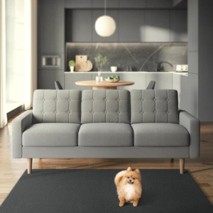 SONGMICS Protišmykový koberec DARVIN 120 x 170 cm tmavosivý